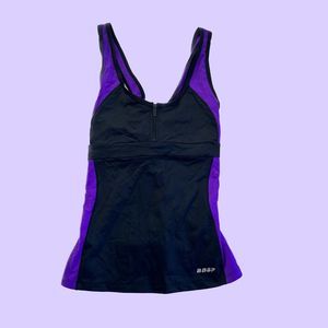 NWOT Bebe Purple & Black Workout Tank Top
